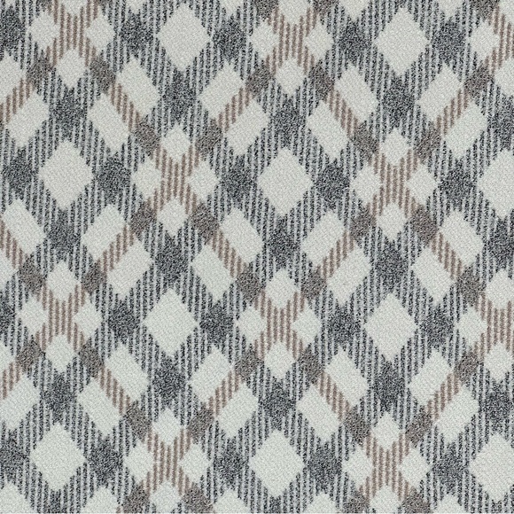 Etcetera Plaid Fringe Trimmed Sweater Vest Cream Taupe & Black‎ Size Medium - Picture 3 of 7